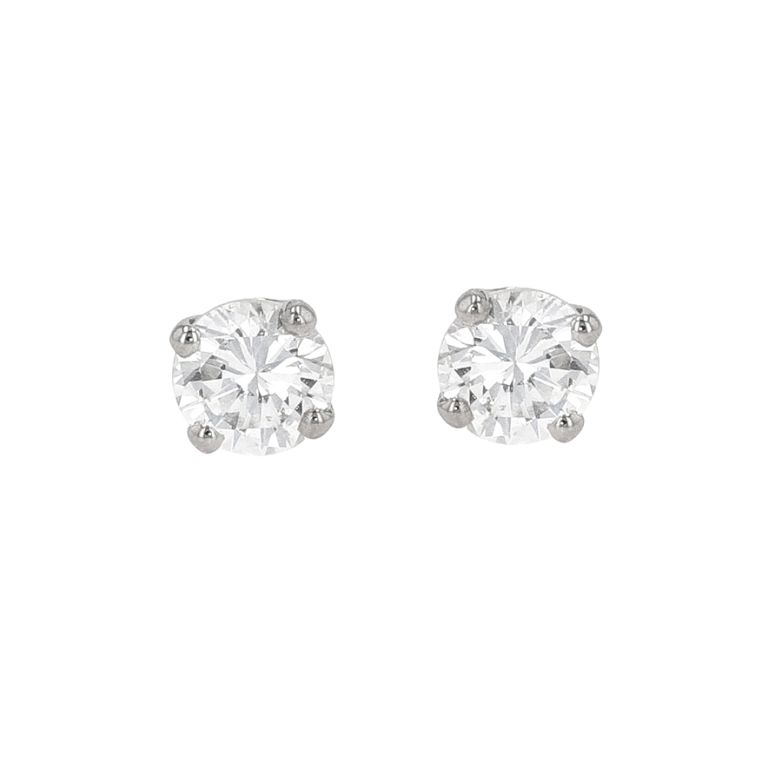 Boucles d'oreilles diamants 0.56 carat or blanc 0.93g Comme neuf -  reconditionné disponible sur Gemme Les Bijoux